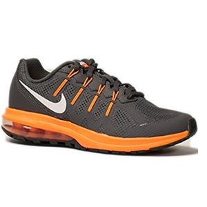 Nike Kids Air MAX Dynasty , Dark Gray / White / Orange sneakers